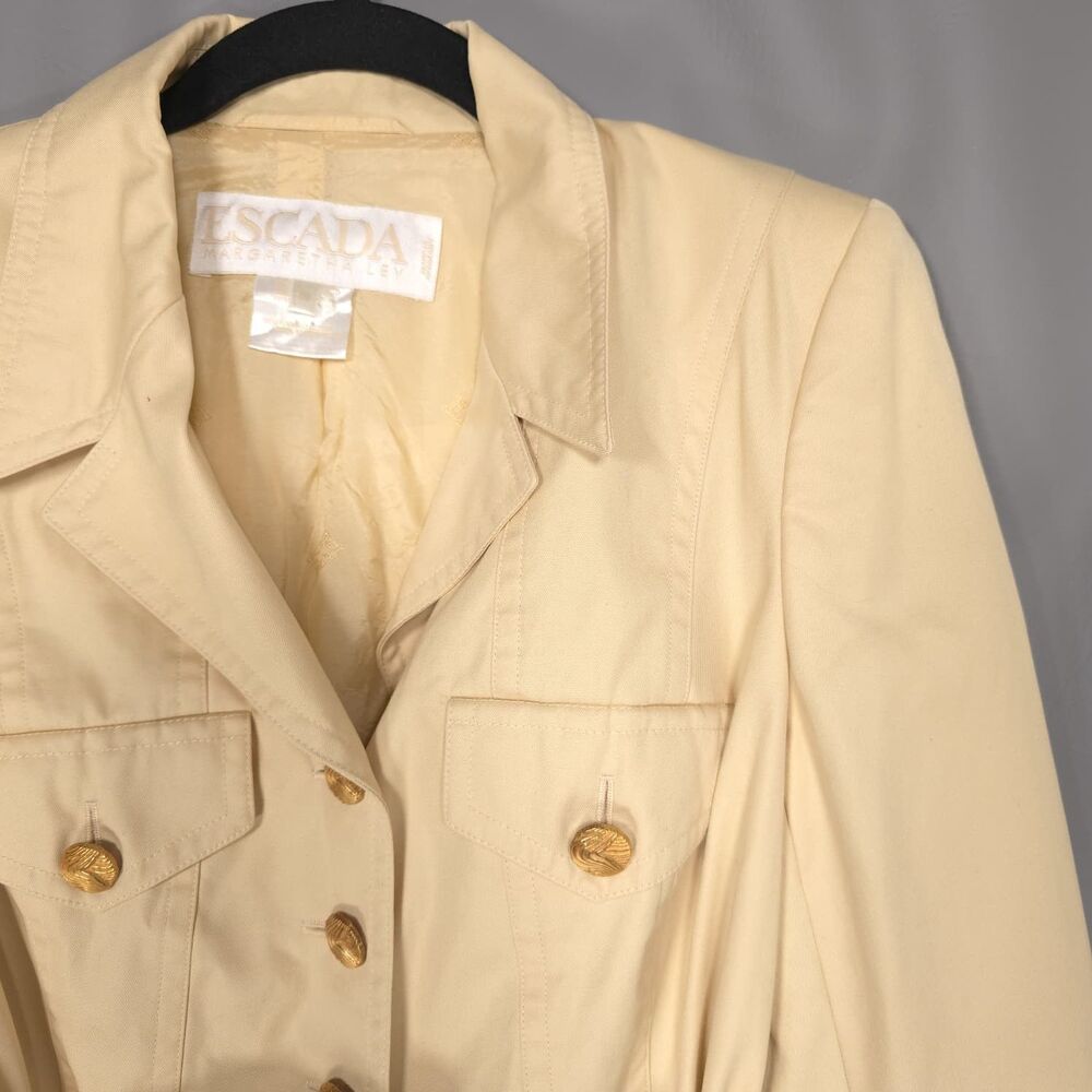 ESCADA MARGARETHA LEY Set Vintage GERMANY MADE Belted Blazer 8 + Pencil Skirt 6 - Picture 9 of 16